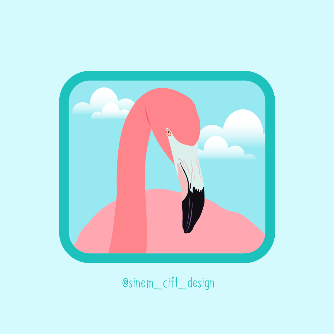 Flamingo illustration.